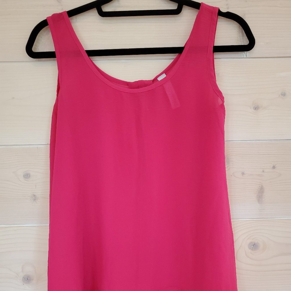 💥2/$30💥 Flowey loose sheer pink top - like new!